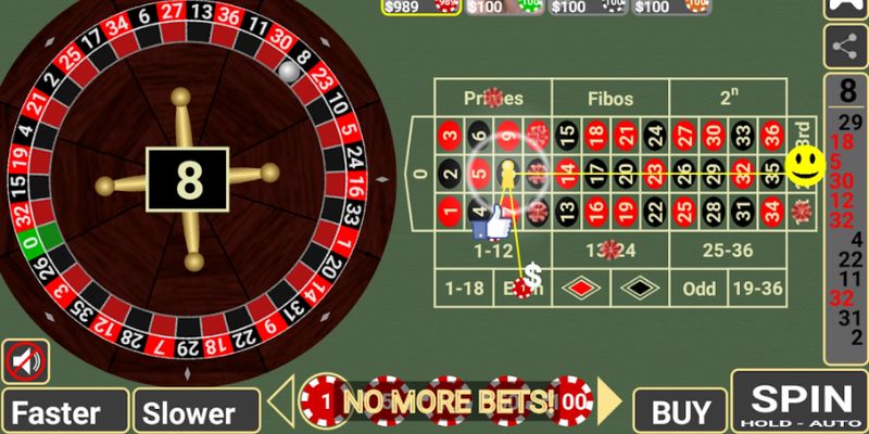 Hình thức cược trong Roulette 3D 